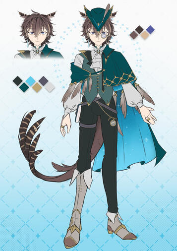 Magnus Noctaves - Vtuber Concept Art